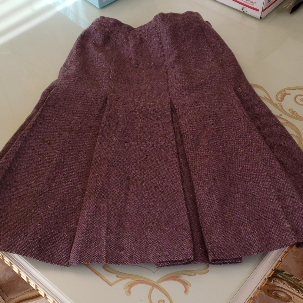 Vintage Saint Laurent YSL Pleated Wool Skirt 38